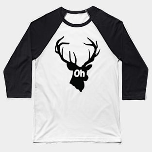 Oh deer Black Baseball T-Shirt